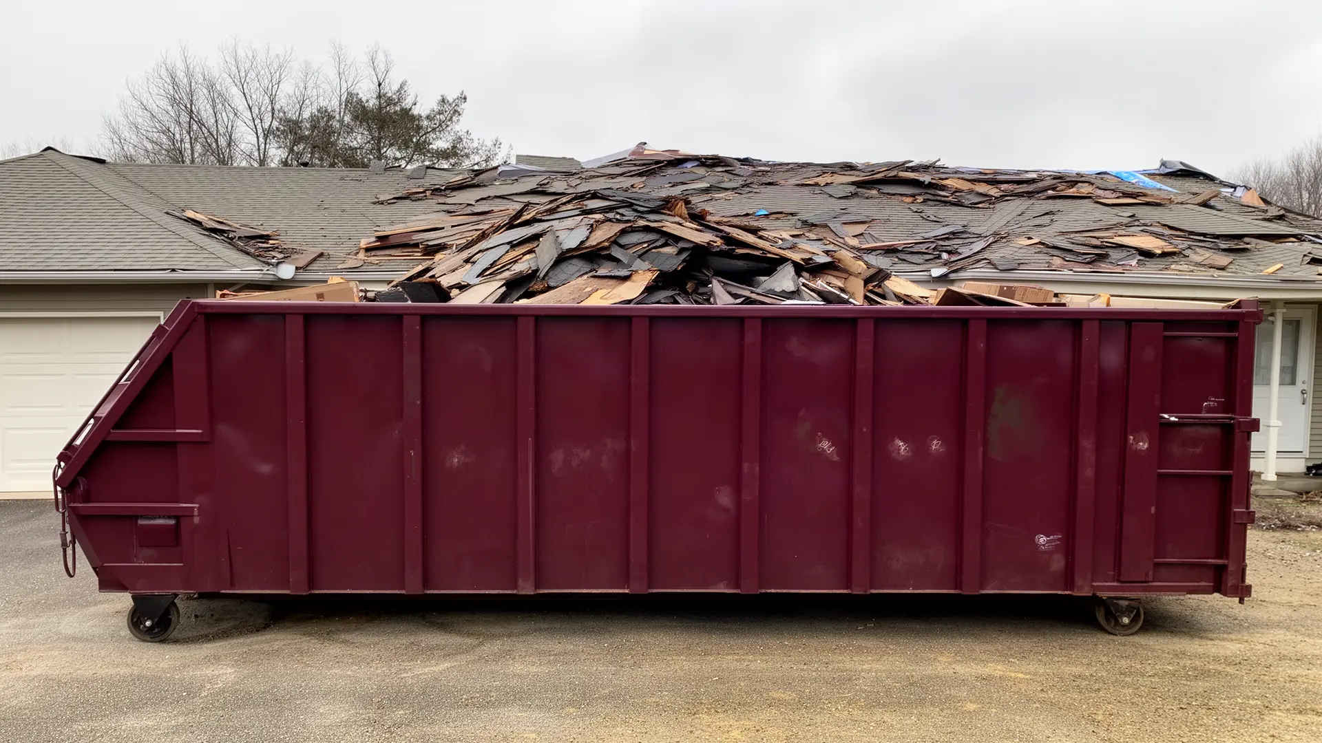 Roll-off dumpster from Morgantown Blue Collar Dumpster Rental in Morgantown, WV